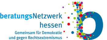 Logo beratungsNetzwerk hessen. Gemeinsam für Demokratie und gegen Rechtsextremismus